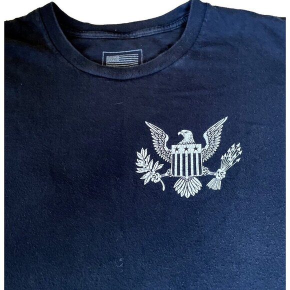 American Flag Law Enforcement Tee T Shirt Size 3XL Short Sleeve Crew Neck Black - Picture 5 of 8